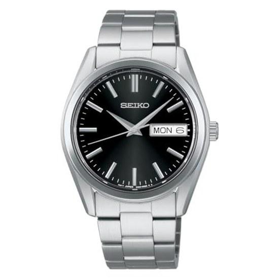 SEIKO SELECTION SBTH011 Mens Wristwatch Battery-operated Quartz Date Day Calendar Black Dial S Series Stainless Steel