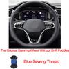 Hand Sew Car Steering Wheel Cover For Volkswagen VW Golf 8 MK8 GTI Golf GTE 2020 2026 Braid On the Steering Wheel Car Protector