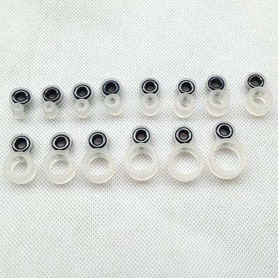 Undiță de pescuit manuală Inel de sârmă Ochi de ceramică DIY Ghidaj fir de pescuit Inel de silicon Dimensiuni diferite