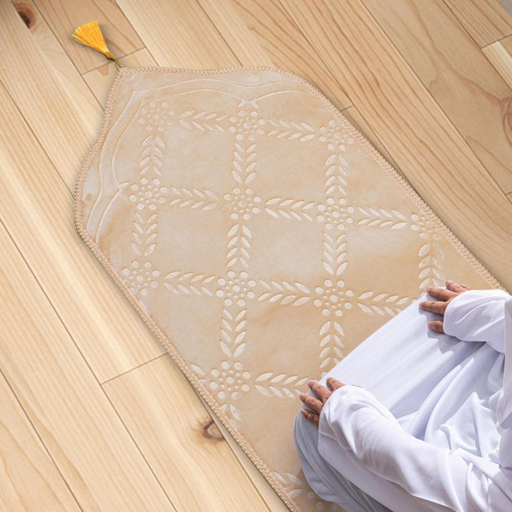 Prayer Rug Elegant Thick Traditional Turkish Ramadan Eid Gift Muslim Praying Rug for Home Office Living Room Indoor Learning