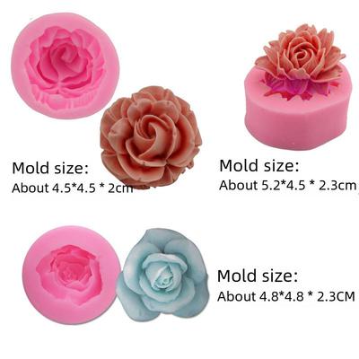 Stampo per dolci in silicone a forma di rosa per la cottura al forno - Strumento fai da te per fondente e vassoio per ghiaccio