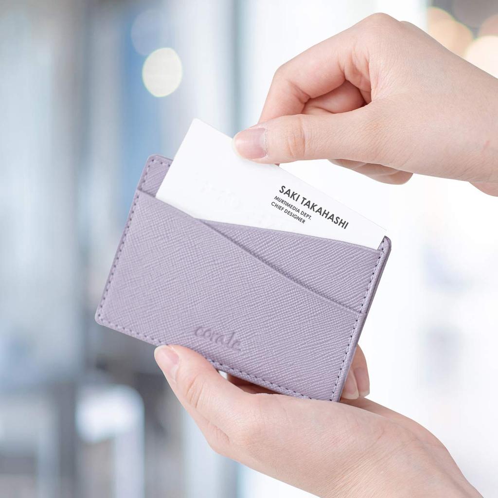 Corale Women's Genuine Leather ID Case, ID Card Holder, Horizontal Design, with Safety Feature and Neck Strap, Dark Red