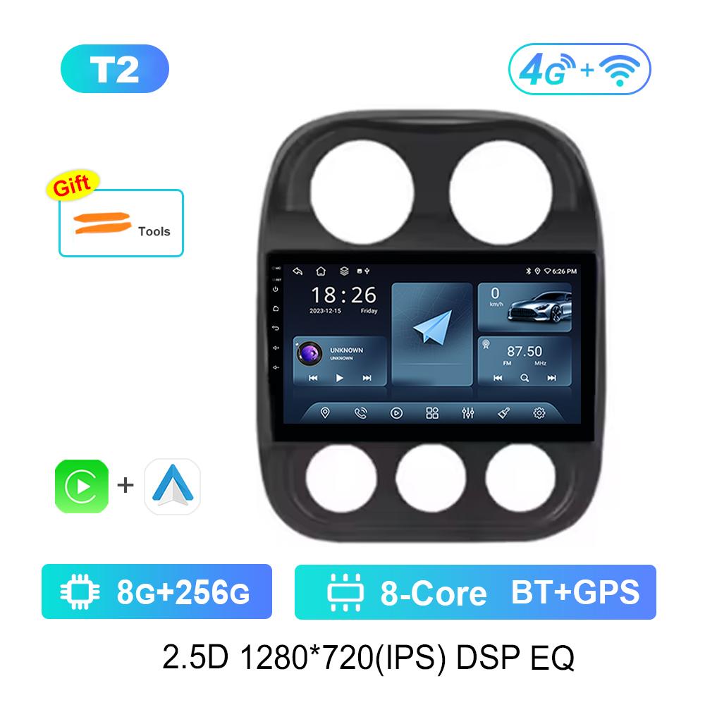 Pentru Jeep Compass Patriot 2011 - 2017 Radio Auto Player Multimedia Sistem de Operare Android GPS Navi 4G Carplay WiFi Instrumente Auto Cool.ing Fan