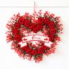 Heart-shaped Red Rose Wreath | Plastic and Paper Materials, Ideal for Valentine'S Day, Weddings, Bridal Showers, Birthdays