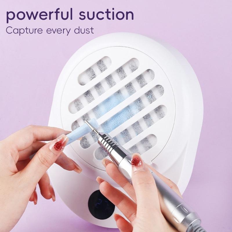 Rechargeable Nail Drill Dust Collector Strong Suction Force Quiet Technology For Nail Artists And DIY Enthusiasts