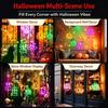 LED Pumpkin Suction Cup Lights, Hanging LED Lamp, Battery Ornament, Holiday Decor for Home Window, Wall Decor for Halloween Party