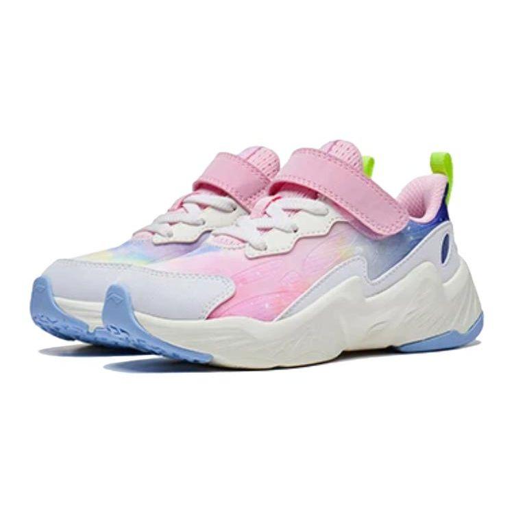 Li Ning Childrens Night Elf 3.0 Glow In The Dark Running Shoes Kids Sneakers Pink YKNT088-4