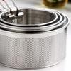 Stainless Steel Fried Sieve Basket Mesh Design Easy Clean Deep Frying Basket Round Shape Non-Stick Cooking Basket Home Kitchen