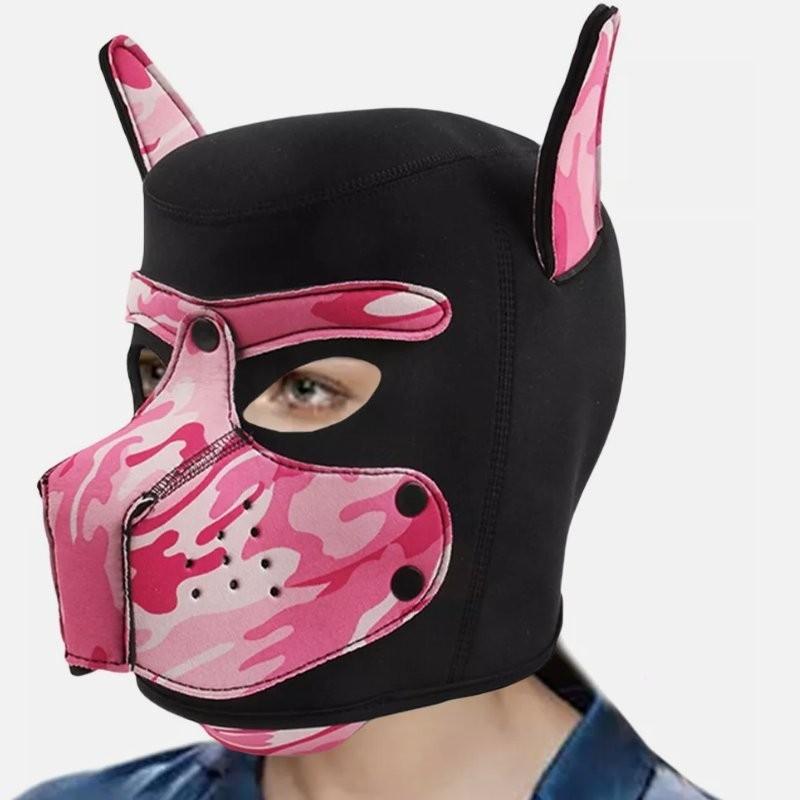 Puppy Hood Halloween Role Play Dog Mask Cosplay Full Head Cover Couples Toys Sex