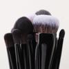 HMU Custom Logo 15pcs Professional All Black Make up Cosmetic Makeup Brushes, Makeup Brush Set With Logo