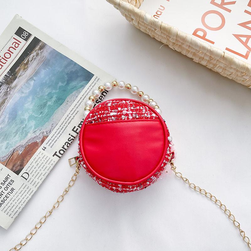 Bow Princess Pearl Flower Design Children Wallet Girl Handheld Bag Crossbody