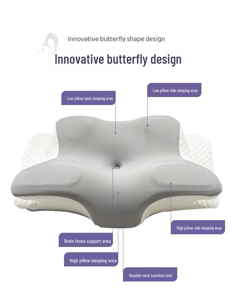 Dual-Use Memory Foam Neck Support Pillow for Deep Sleep