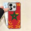 Morocco Flag Plating Phone Case For Xiaomi Redmi Note 14 15 Pro Plus 13 12 11 11S 11T 10 9S 9 5G Anti-Fall Airabag Cover