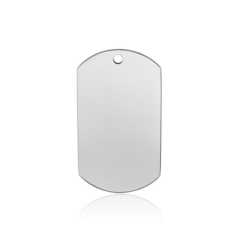 Men's Engravable Stainless Steel Dog Tag Necklace in Street Style