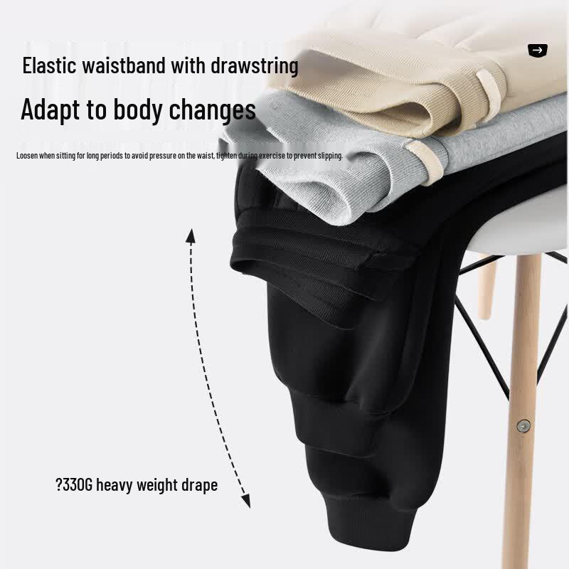 MINISO Men's Cotton Tapered Sweatpants