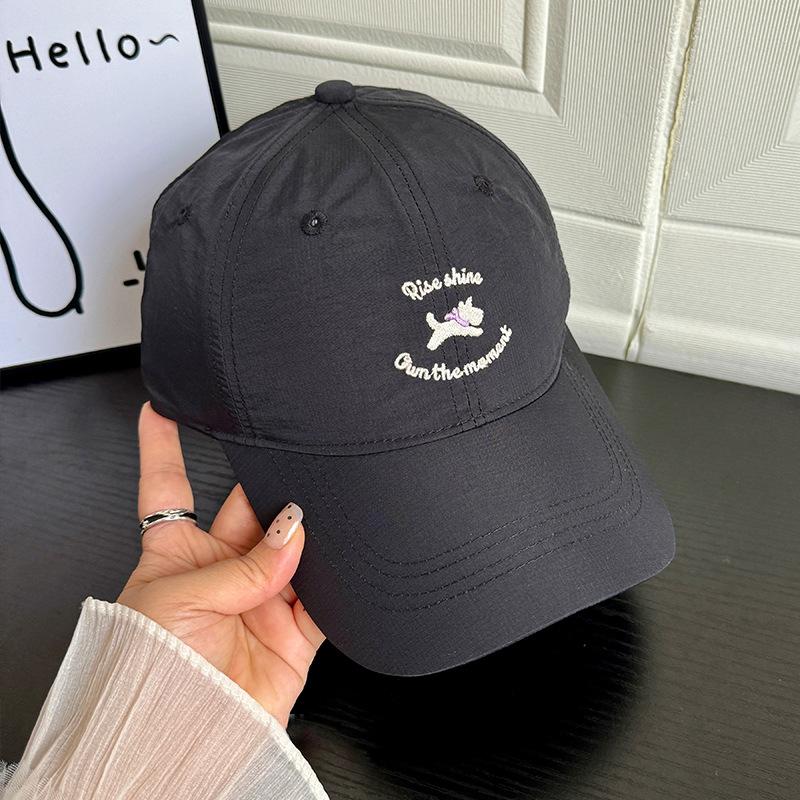 New quick-drying cute cartoon pattern embroidered baseball cap for men and women spring and summer soft top versatile face cap