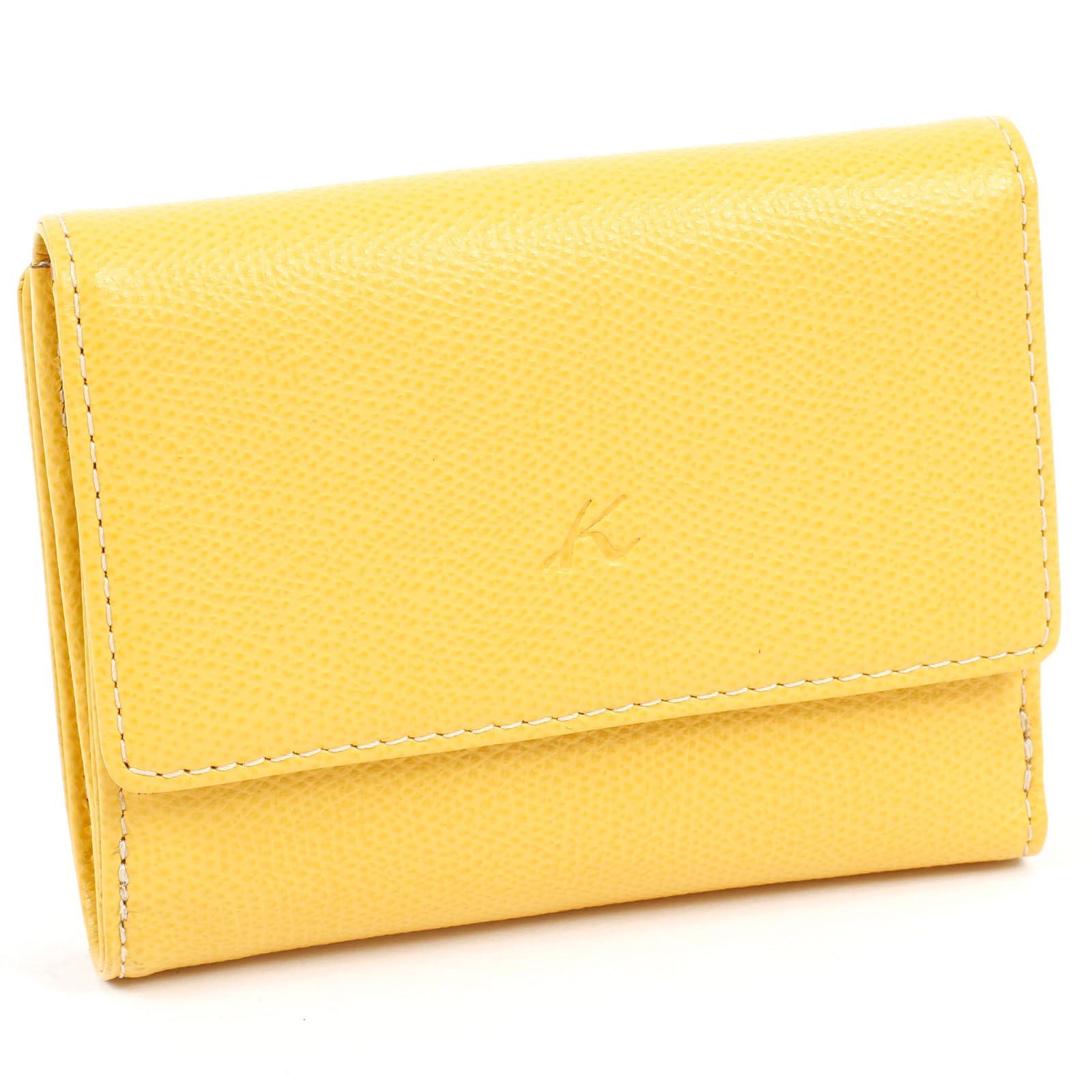

wallet embossed that makes scratches less noticeable PH0537 stitch 43915 [Kitamura] Bi-fold Mustard/Ivory [Yellow]