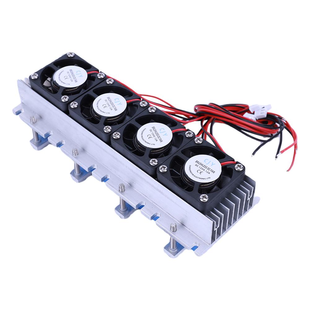 288W Thermoelectric Cooler DC 12V Air Conditioner Cooling System Semiconductor Cooling System DIY Kit for Air Conditioning Fan