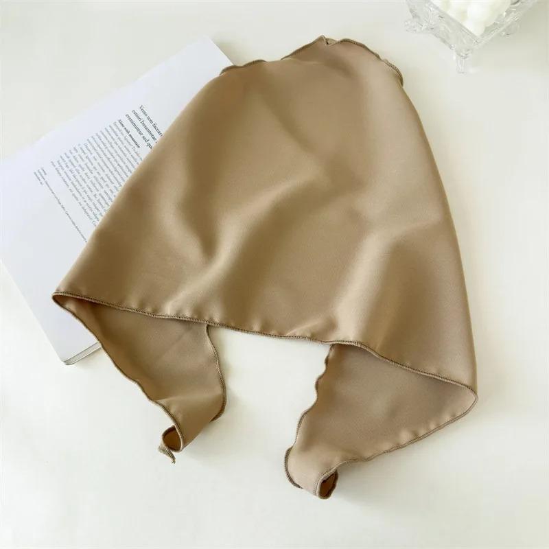 Solid Large Triangular Headscarf Women Sunshade Outdoor Cloth Hair Scarf Bandana Headband Hair Accessories