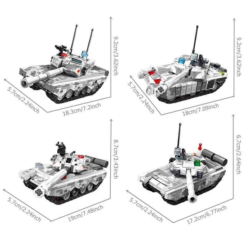 Non-Toxic Sembo Military Series Main Battled Tank Assemblage Building Blocks Moc Chariot Model Bricks Ornaments Car Toys Diy Birthday Gift