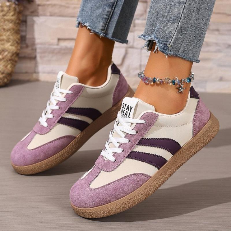 Flat bottom German training shoes women's spring and autumn large size sports board shoes fashion casual white shoes women
