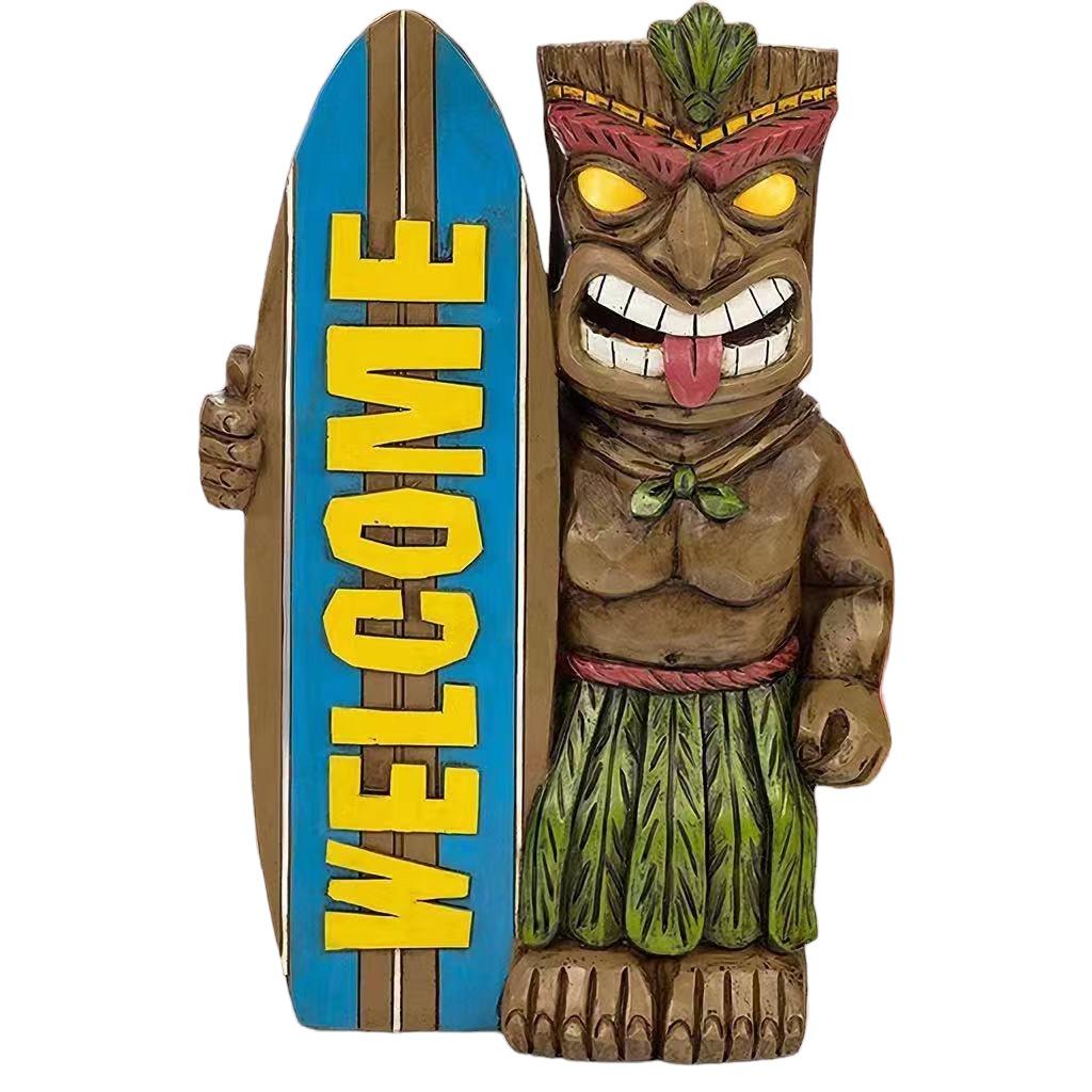 Outdoor Totem Decoration Maya Tribe Surfboard Courtyard Decoration Bedroom Living Room Ornament