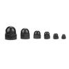70pcs Kit Nylon Acorn Nut Black Metric Size Cap Nuts Dome Head Inner Threaded Dome Nuts Protection Applications