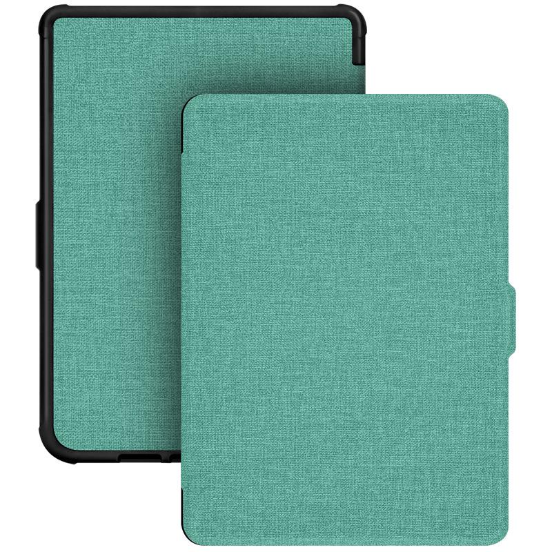 Compatible Kobo Clara HD Linen Texture Protective Leather Case for 2018 Model & Tolino Shine 3