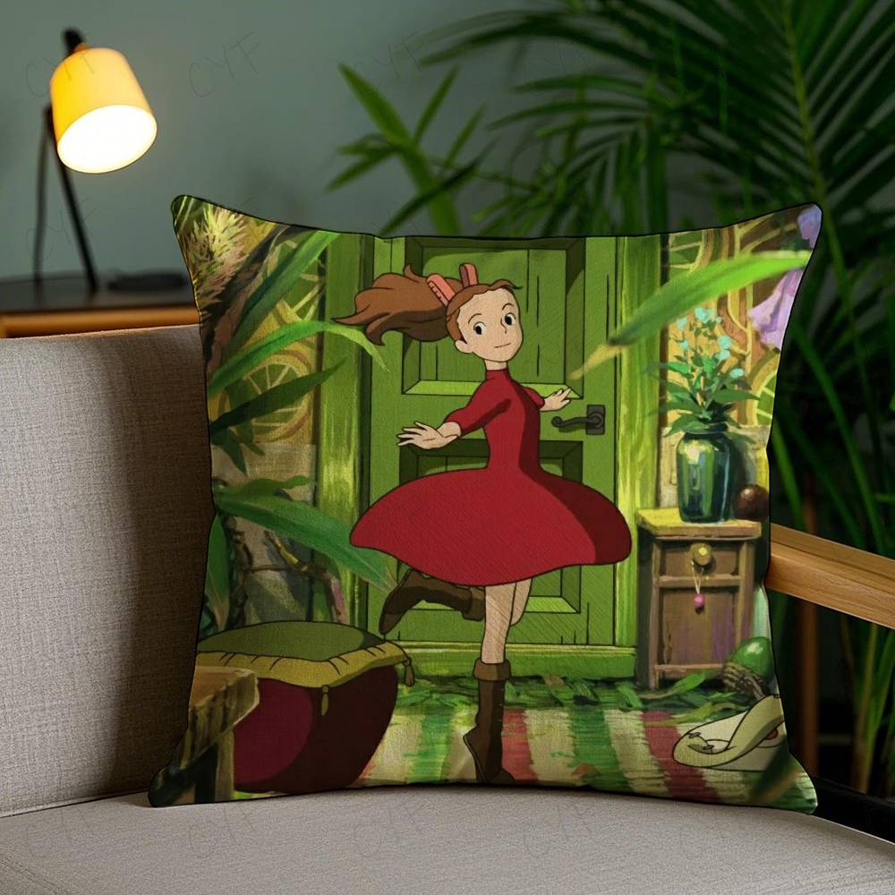 The B-Borrowers Arrietty Anime Pillow Case Custom Printed Brushed Fleece Pillow, Baby Skin-Touch, Eco-Friendly Dye-Sublimation C