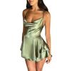 Summer Sexy Slimming Backless Spaghetti Strap Dress Skort - European & American Style