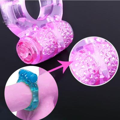Prstencový vibrátor Elastický silikonový vibrátor na penis Klitorisový masér Cockring Hračka Sexuální hračky, Produkty pro dospělé pro muže