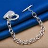 925 sterling silver 8-inch exquisite heart-shaped pattern bracelet for women's parties, fashion accessories, wedding jewelry