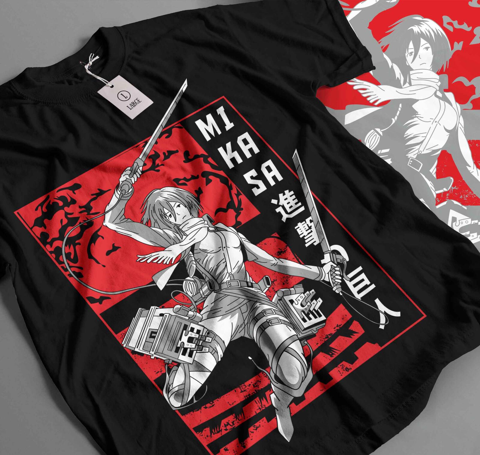 

Mikasa T-Shirt Mens Womens Tees Top Attack on Titan Shirt Shingeki No Kyojin Horror Anime Gift 229 4XL