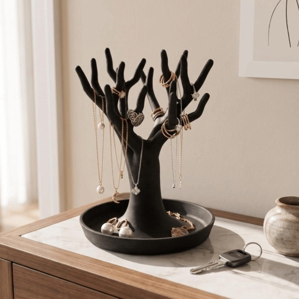 Decorative Figurine Miscellaneous Item Storage Tray Simulated Tree Jewelry Display Stand  Desktop