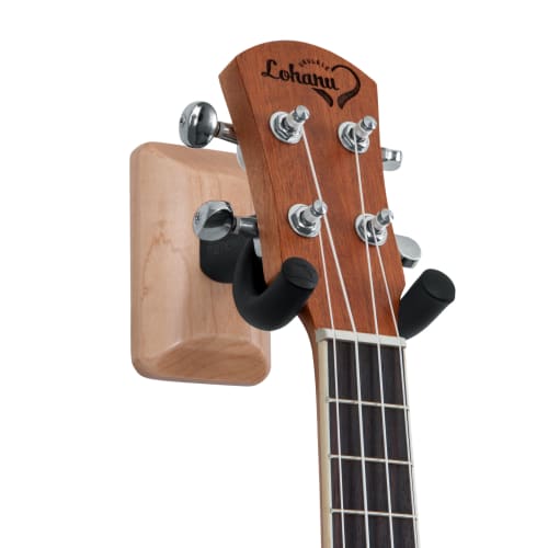 GATOR Frameworks Ukulele Hanger, Maple, GFW-UKE-HNGRMPL (Includes Mounting Screws and Drywall Screw Anchors)