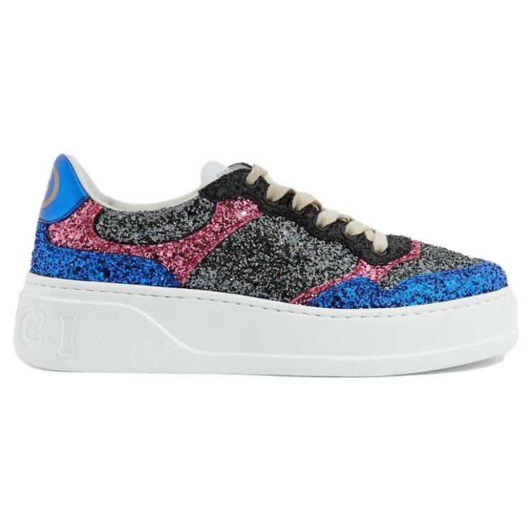 GUCCI Glitter-detailed Low-top Sneakers 724249 FAA3P 4255