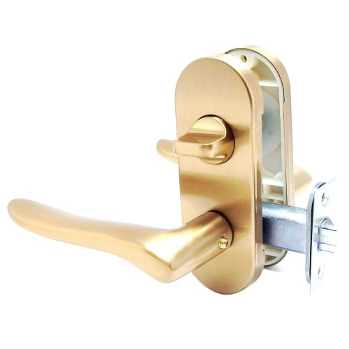 Kawaguchi Giken Door Knob, Interior Lock, AL Series, Boxed, Satin Gold, AL-32-4K13-SG