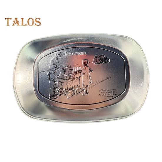 

Ретро жестяная тарелка, сервировочный поднос из нержавеющей стали, круглые тарелки для приправ, тарелка, кухонный гаджет для фруктов, десертов, жареной курицы F