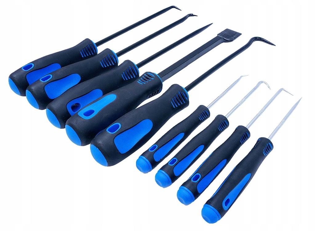 Set of Hooks Points Skewers Scrapers 9 Pcs. Silver S10876