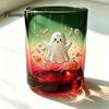 Bicchieri per Whiskey, Succo e Soda Halloween Fantasma Bicchiere, Tumbler Estetico Gradiente Colorato con Carino Motivo Teschio Tumbler Stampa Zucca, Festa Spettrale