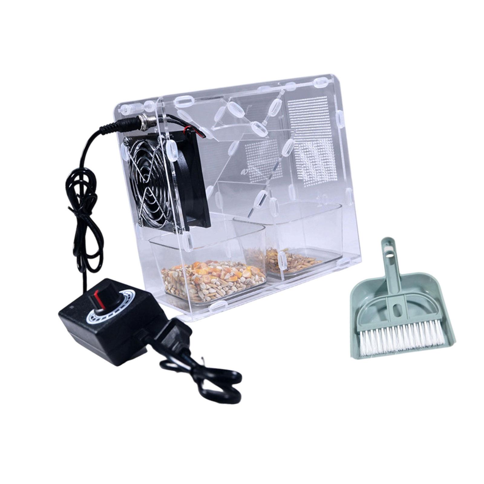 

Обробник насіння для птахів Акриловий корпус Роздільник Регульована швидкість Вентилятор Знімний Миється для Швидкого та Ефективного Лущення B