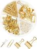 Goldenes Papierklammer- und Clip-Set Metall-Sortiment von Klammern mit Stecknadeln Niedliche Büroartikel Lehrer-Schreibtisch-Must-Haves Schreibtischzubehör