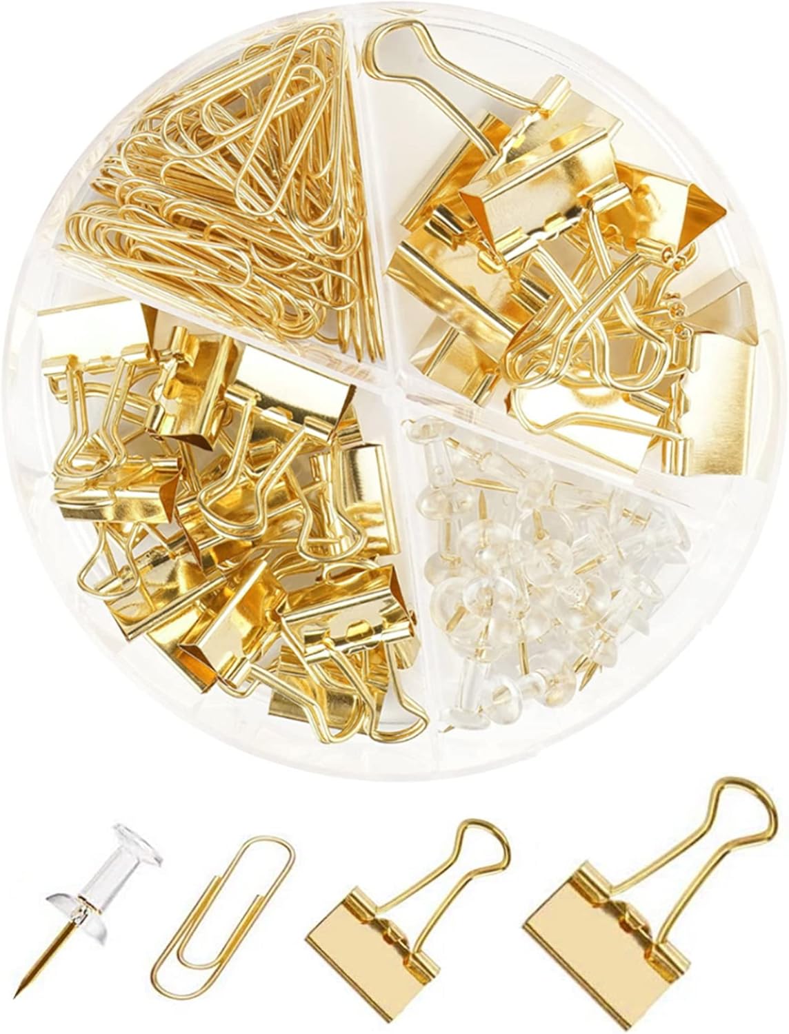 Set de Reliures et Agraffes en Papier Doré Agraffes Métalliques de Tailles Variées Avec Punaises Fournitures de Bureau Mignonnes Indispensables pour le Bureau Accessoires de Bureau United States beige