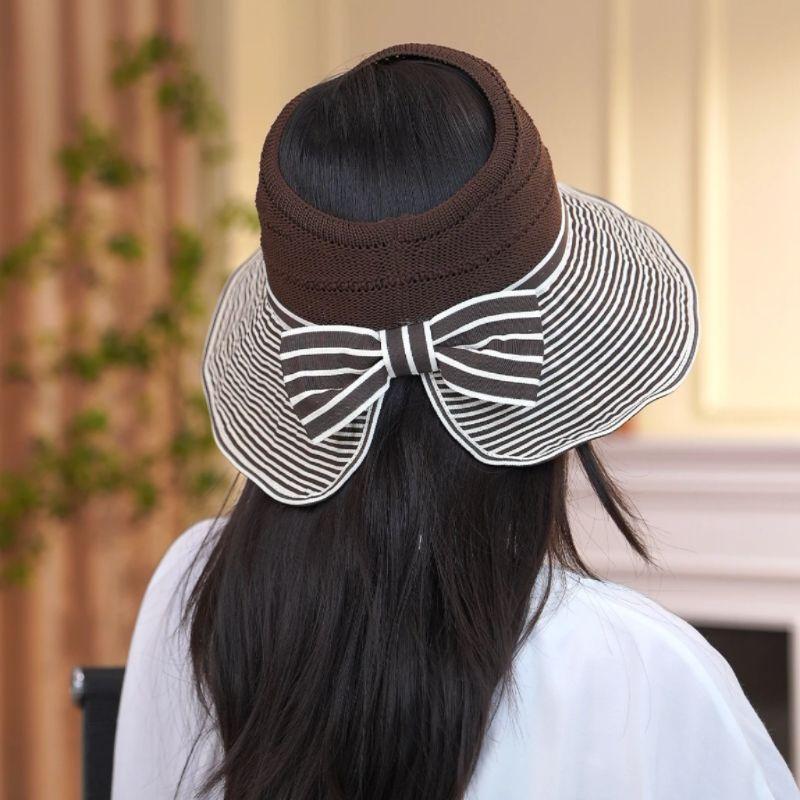 

Шляпа для женщин 2025 Новая летняя защита от солнца Солнцезащитная шляпа Сделает ваше лицо визуально меньше Солнцезащитная шляпа С широкими полями На все случаи жизни Воздушная верхняя часть Шляпа-рыбак Brown One size
