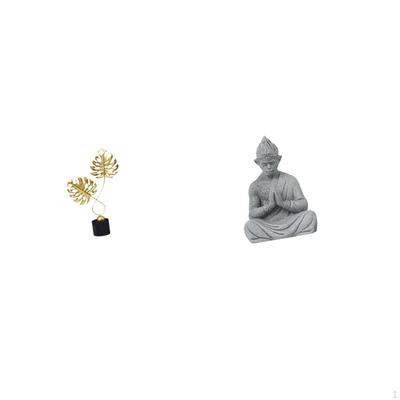 Monkey Buddha Figurine Sculpture Collectible Tabletop Ornament for Desk Cabinet Indoor Housewarming