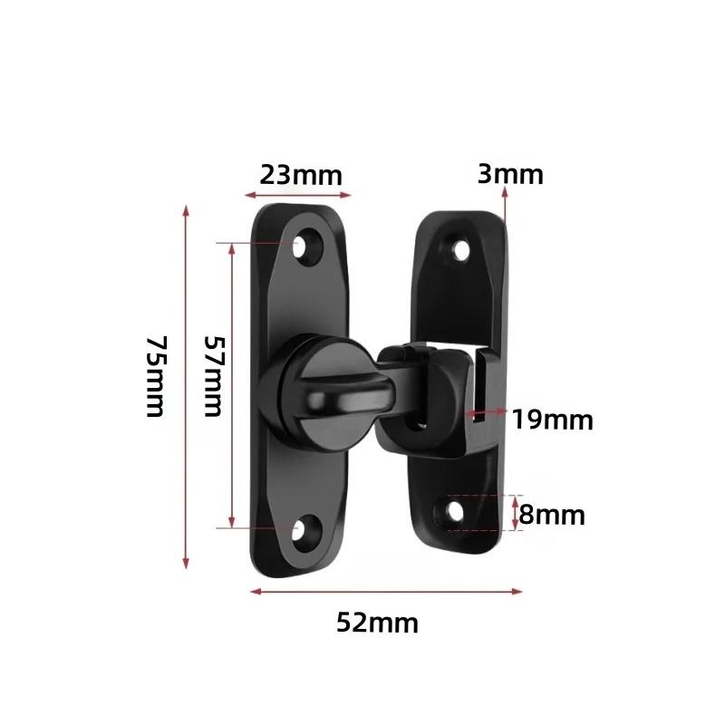 90/180 Degree Flip Door Lock Home Security Sliding Door Latch Small Gate Latches Hardware Anti-theft Lock Zinc Alloy Door Bolts