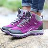DUDELI Winter High Top Women Hiking Waterproof Trekking Boots Mountain Climbing Shoes Sports Rubber Sole Shoes Nubuck Men Couple