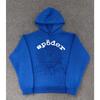 Heavy fleece foam print spider web hoodie sports casual sweater sweatpants set