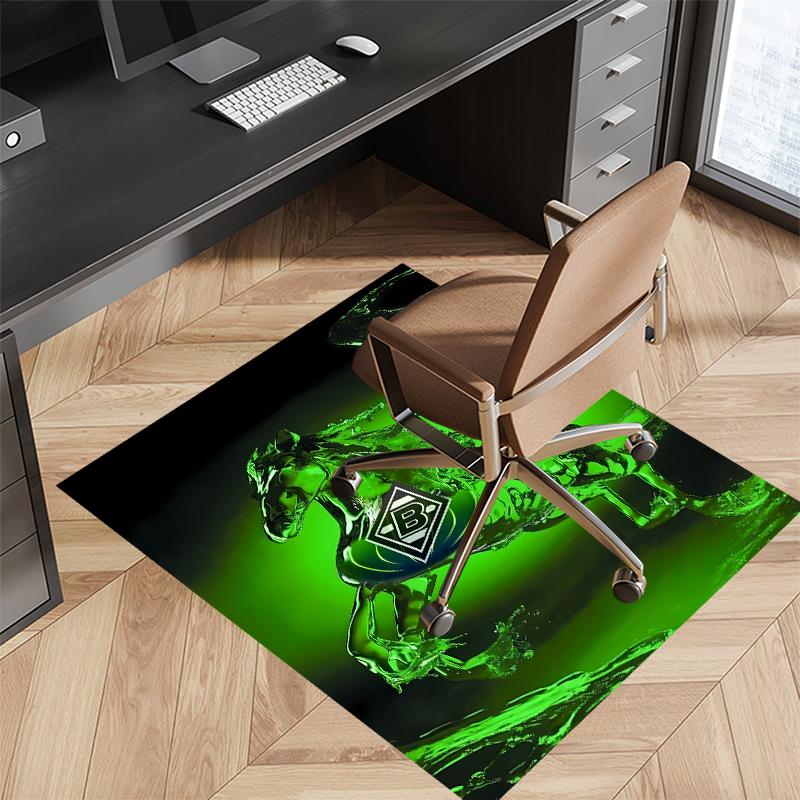 Borussia Monchengladbach Logo Printed Absorbent Washable Carpet, Non-Slip Bathroom Mats, Kitchen Rugs, Yoga Mat,Living Room Entrance, Camping Picnic R