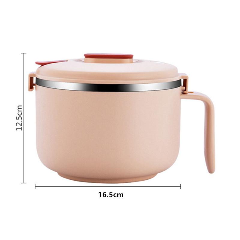 

304 нержавеющая сталь миска для рамена с крышкой большая портативная изолированная лапша быстрого приготовления фруктовый салат рисовый суп миска кухонная посуда